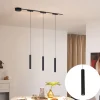 Modern railsysteem met 3 hanglampen zwart 1-fase - Magnetic Cassie