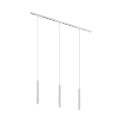 Modern railsysteem met 3 hanglampen wit 1-fase - Slimline Keno