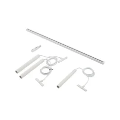 Modern railsysteem met 3 hanglampen wit 1-fase - Slimline Keno