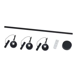 Modern railsysteem met 3 hanglampen zwart 1-fase - Magnetic Lance