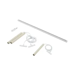 Modern railsysteem met 3 hanglampen beige met wit 1-fase - Slimline Keno