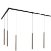 Modern railsysteem met 5 hanglampen donker brons 1-fase - Iconic Frini
