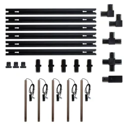 Modern railsysteem met 5 hanglampen donker brons 1-fase - Iconic Frini