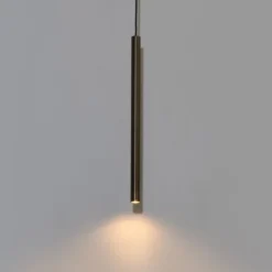 Modern railsysteem met 5 hanglampen donker brons 1-fase - Iconic Frini