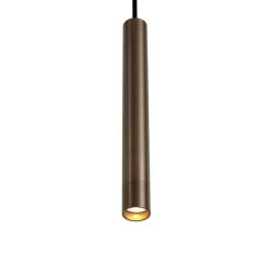 Modern railsysteem met 3 hanglampen brons 1-fase - Slimline Keno