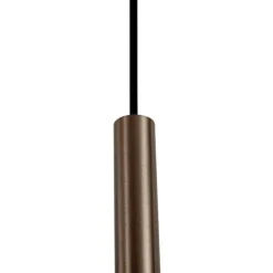 Modern railsysteem met 3 hanglampen brons 1-fase - Slimline Keno