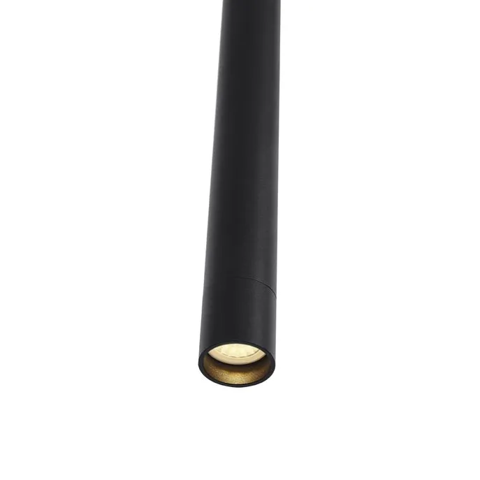 Modern railsysteem met 6 hanglampen zwart 1-fase - Slimline Keno