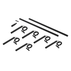 Modern railsysteem met 6 hanglampen zwart 1-fase - Slimline Keno