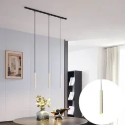 Modern railsysteem met 3 hanglampen beige met zwart 1-fase - Slimline Keno