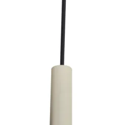 Modern railsysteem met 3 hanglampen beige met zwart 1-fase - Slimline Keno