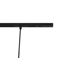 Modern railsysteem met 3 hanglampen beige met zwart 1-fase - Slimline Keno