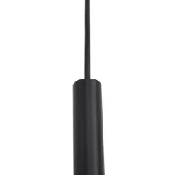 Modern railsysteem met 3 hanglampen zwart 1-fase - Slimline Keno
