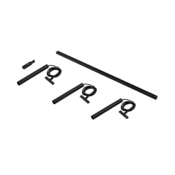 Modern railsysteem met 3 hanglampen zwart 1-fase - Slimline Keno