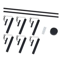 Modern railsysteem met 6 hanglampen zwart 1-fase - Magnetic Cassie