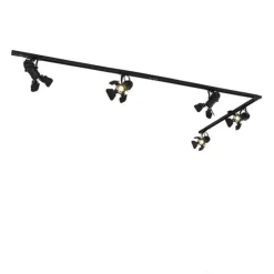 Modern railsysteem met 5 spots zwart 1-fase- Iconic Movie