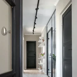 Modern railsysteem met 5 spots zwart 1-fase- Iconic Jeana