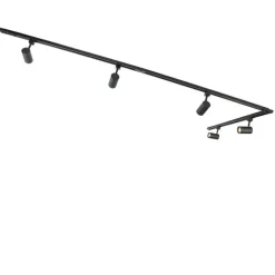 Modern railsysteem met 5 spots zwart 1-fase- Iconic Jeana