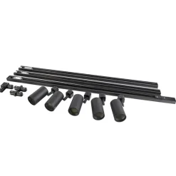 Modern railsysteem met 5 spots zwart 1-fase- Iconic Jeana