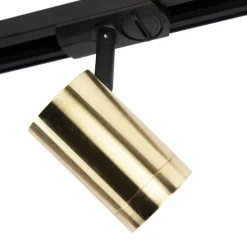 Modern railsysteem met 3 spots goud 1-fase- Iconic Jeana