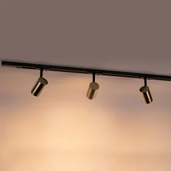 Modern railsysteem met 3 spots goud 1-fase- Iconic Jeana