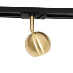 Modern railsysteem met 3 spots goud 1-fase - Iconic Gissi