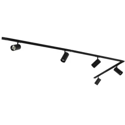 Modern railsysteem met 5 spots zwart 1-fase GU10 70mm - Iconic Jeana Luxe