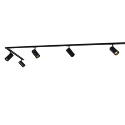 Modern railsysteem met 5 spots zwart 1-fase GU10 70mm - Iconic Jeana Luxe