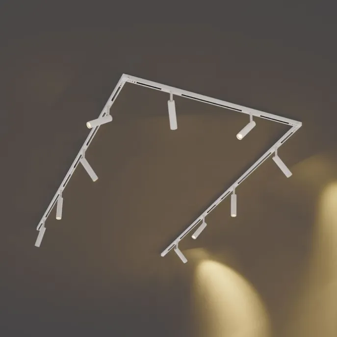 Modern railsysteem met 10 spots wit 1-fase - Slimline Uzzy