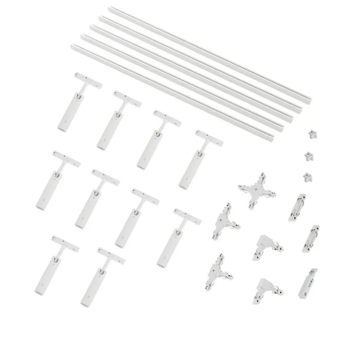 Modern railsysteem met 10 spots wit 1-fase - Slimline Uzzy
