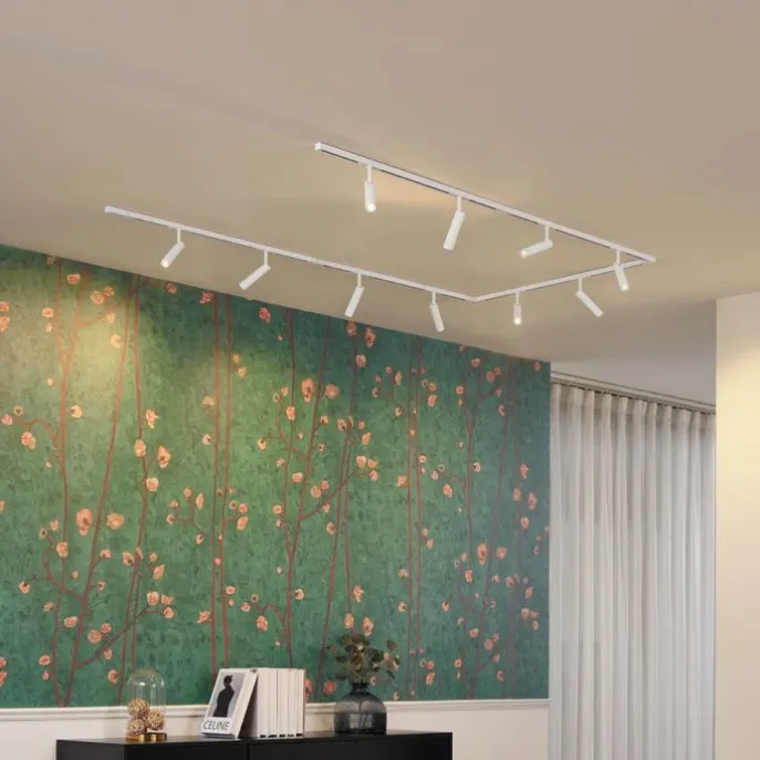 Modern railsysteem met 10 spots wit 1-fase - Slimline Uzzy