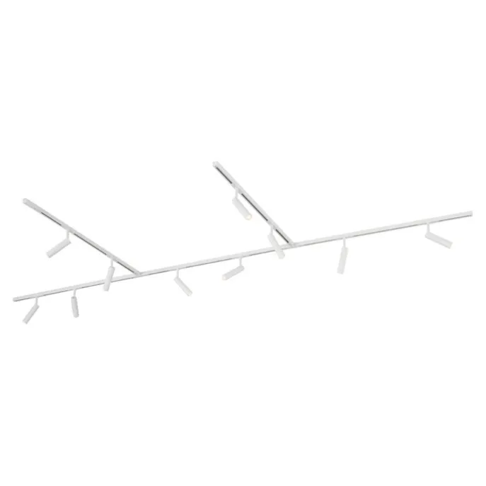 Modern railsysteem met 10 spots wit 1-fase - Slimline Uzzy