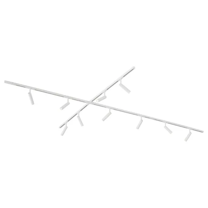 Modern railsysteem met 10 spots wit 1-fase - Slimline Uzzy