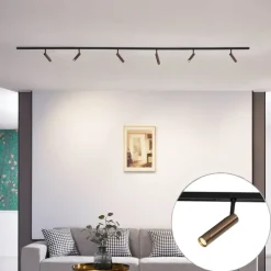 Modern railsysteem met 6 spots donker brons 1-fase - Slimline Uzzy