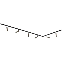 Modern railsysteem met 6 spots donker brons 1-fase - Slimline Uzzy