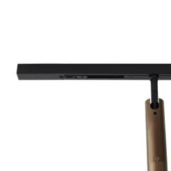Modern railsysteem met 6 spots donker brons 1-fase - Slimline Uzzy