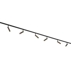 Modern railsysteem met 6 spots donker brons 1-fase - Slimline Uzzy