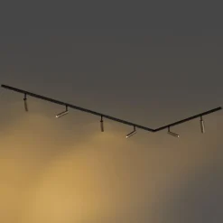 Modern railsysteem met 6 spots donker brons 1-fase - Slimline Uzzy