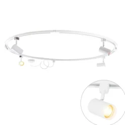 Modern railsysteem met 4 spots wit 1-fase rond - Iconic Jeana