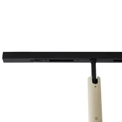 Modern railsysteem met 6 spots beige met zwart 1-fase - Slimline Uzzy