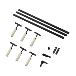 Modern railsysteem met 6 spots beige met zwart 1-fase - Slimline Uzzy