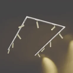 Modern railsysteem met 10 spots beige met wit 1-fase - Slimline Uzzy