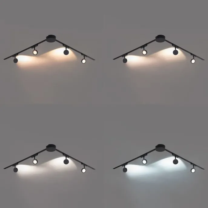 Modern railsysteem met 4 spots zwart 1-fase - Magnetic Lance