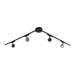 Modern railsysteem met 4 spots zwart 1-fase - Magnetic Lance