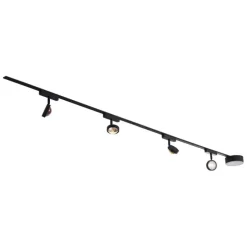 Modern railsysteem met 4 spots zwart 1-fase - Magnetic Lance