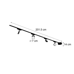 Modern railsysteem met 4 spots zwart 1-fase - Magnetic Lance