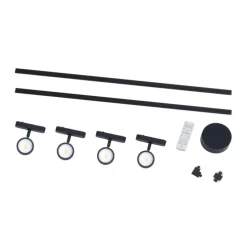 Modern railsysteem met 4 spots zwart 1-fase - Magnetic Lance