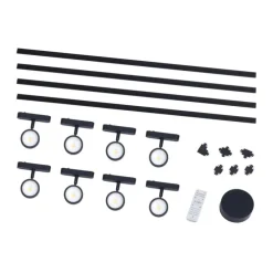 Modern railsysteem met 8 spots zwart 1-fase - Magnetic Lance