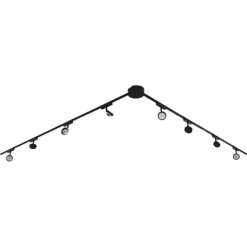 Modern railsysteem met 8 spots zwart 1-fase - Magnetic Lance