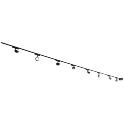 Modern railsysteem met 8 spots zwart 1-fase - Magnetic Lance