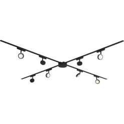 Modern railsysteem met 8 spots zwart 1-fase - Magnetic Lance